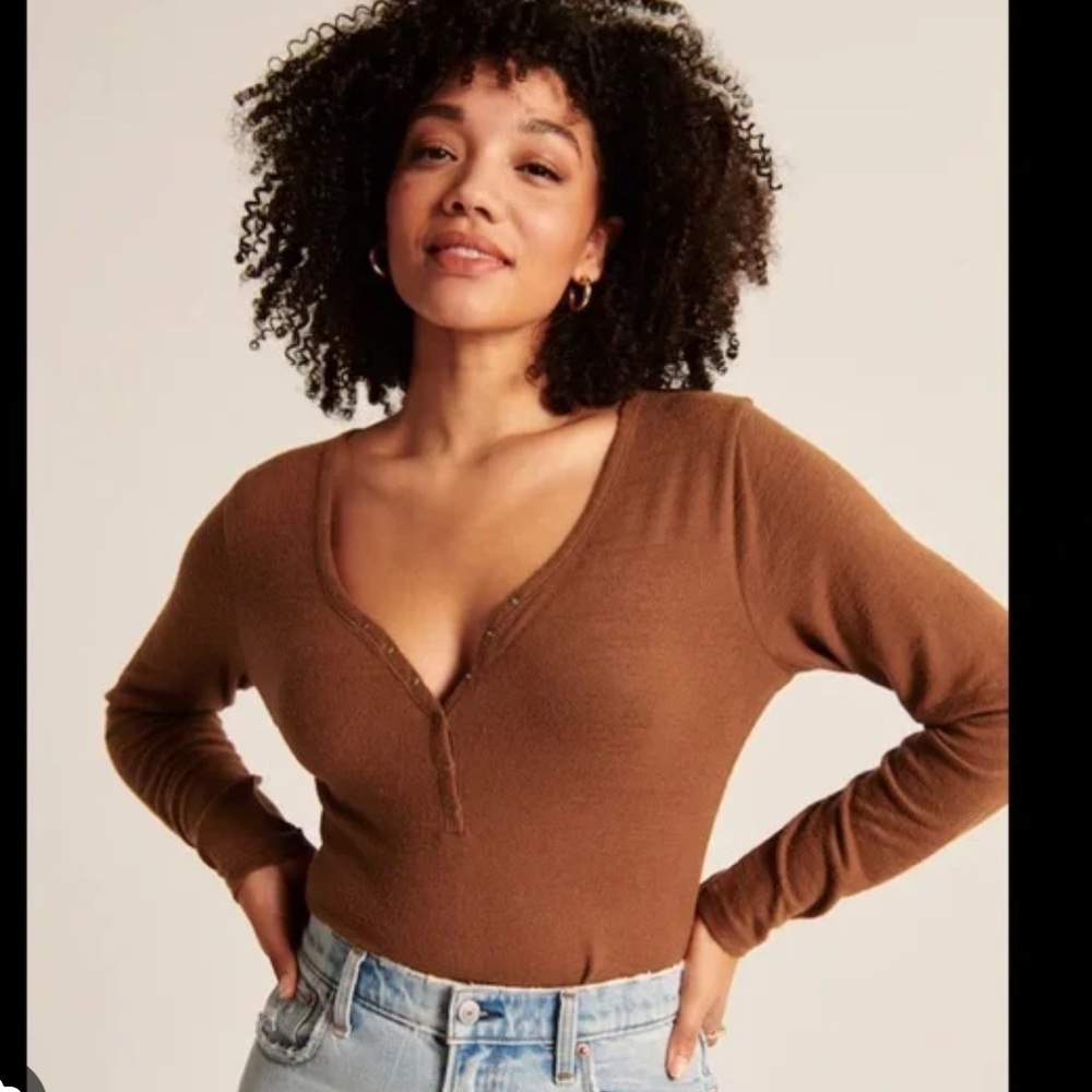 Abercrombie Soft Cozy Henley Bodysuit